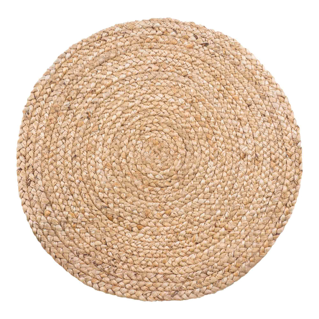 Bombay Placemats - Braided jute, natural Ø38 cm (set of 4)