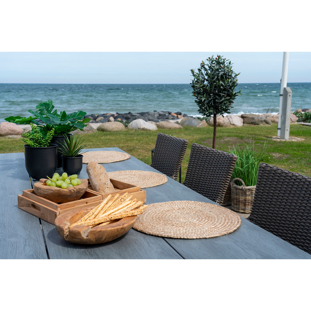 Bombay Placemats - Braided jute, natural Ø38 cm (set of 4)