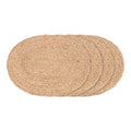 Bombay Placemats - Gevlochten jute, naturel, ovaal 35x45 cm (set van 4)