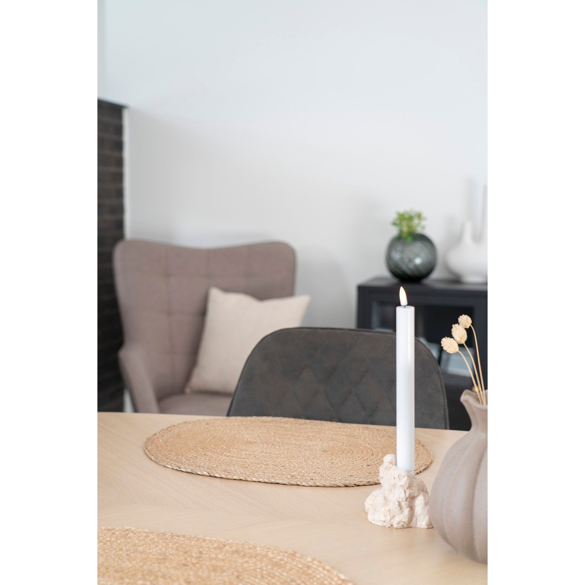 Bombay Placemats - Gevlochten jute, naturel, ovaal 35x45 cm (set van 4)