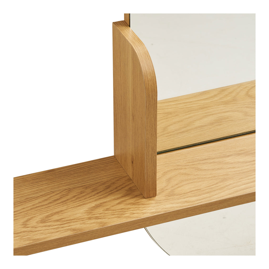 Barco Spiegel met Plank - Eikenlook 92x15x94,5 cm