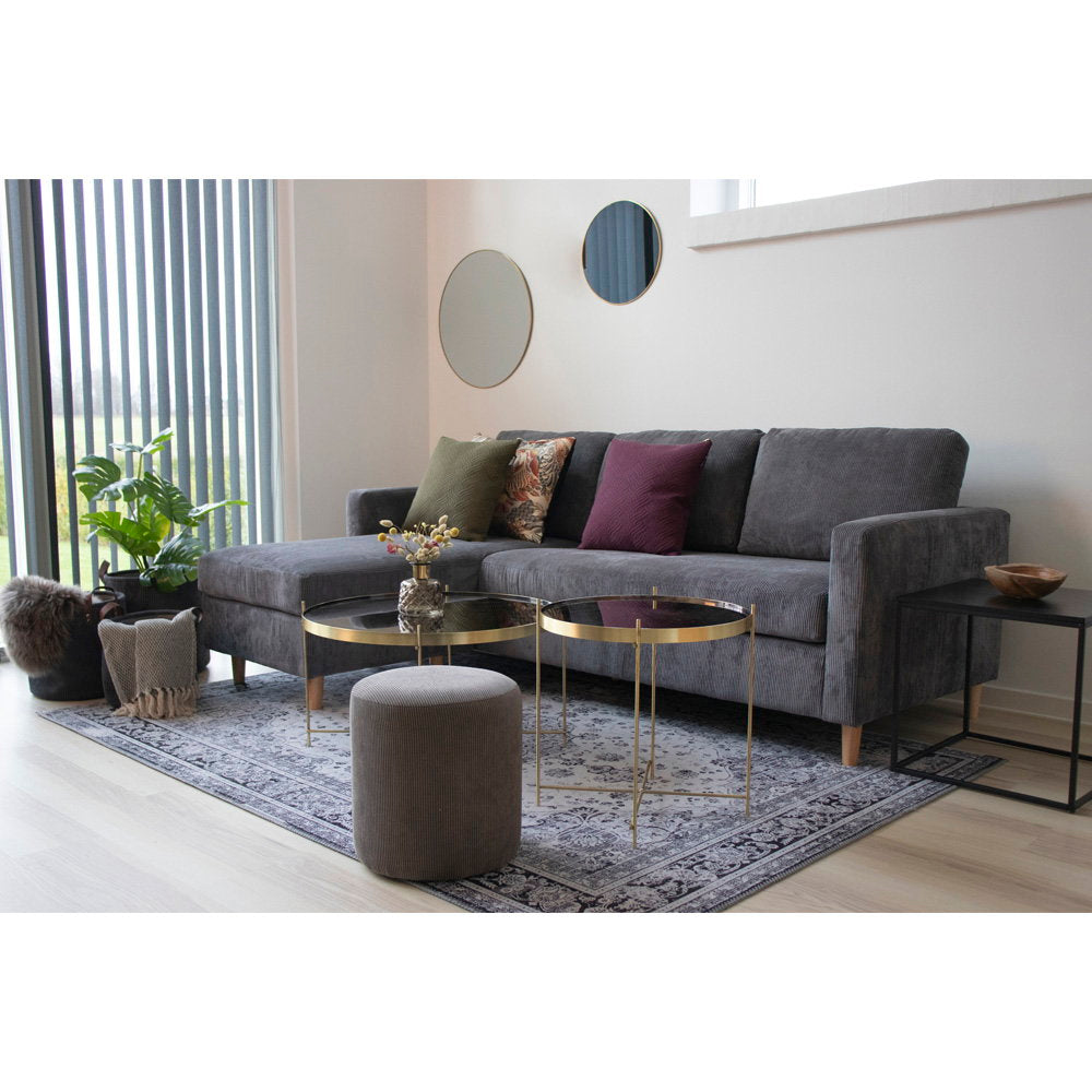 Jersey Spiegel - Staal, messinglook Ø60 cm