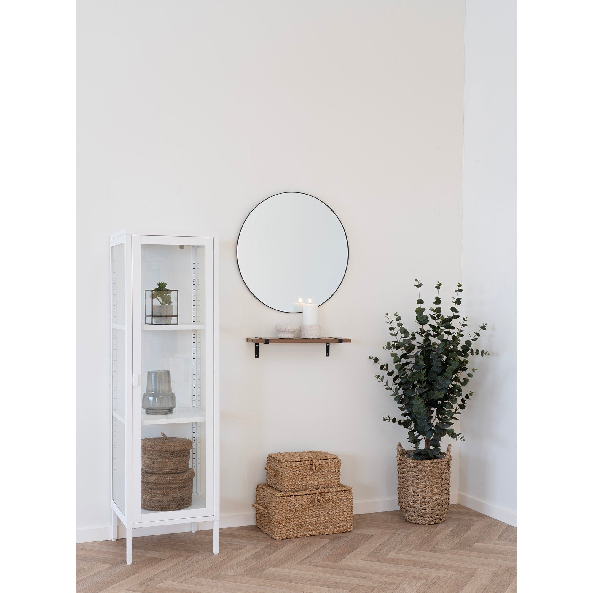 Jersey Spiegel - Staal, zwart Ø60 cm