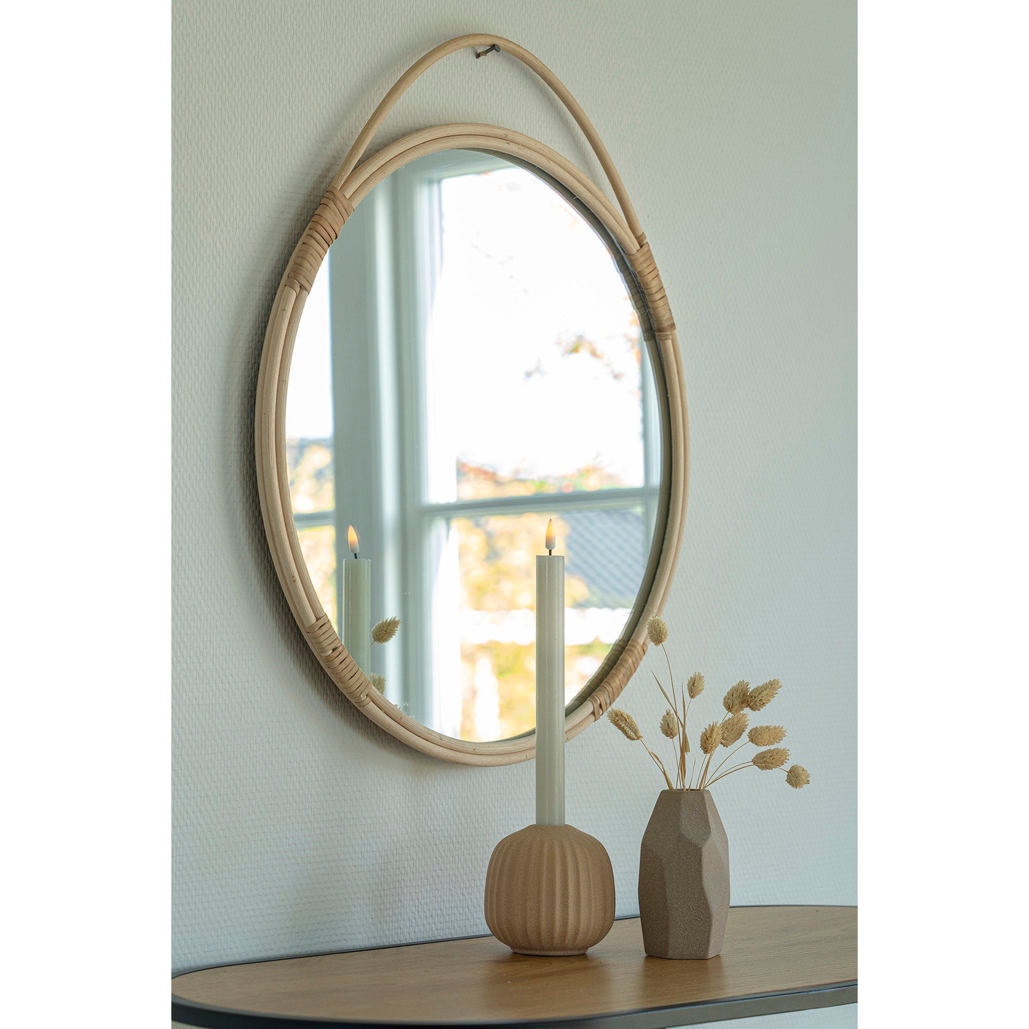 Malo Spiegel - Rotan, naturel Ø50 cm