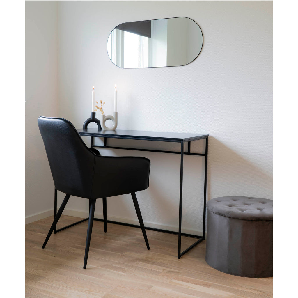 Jersey Spiegel - Staal, zwart 35x80 cm