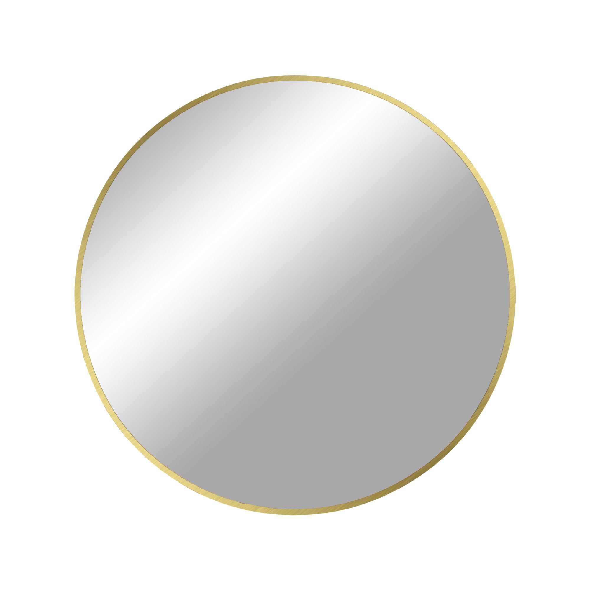 Madrid Mirror - Aluminum, brass look Ø60 cm