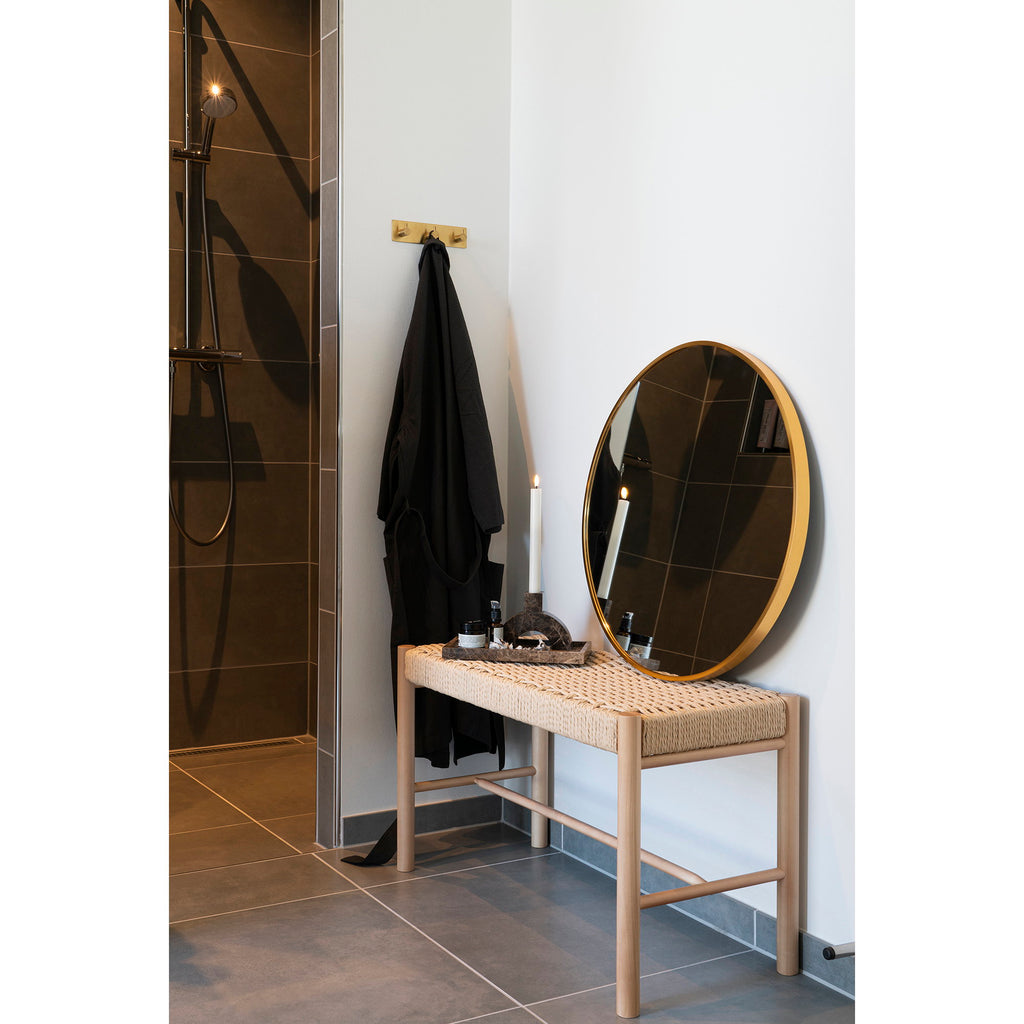Madrid Mirror - Aluminum, brass look Ø60 cm