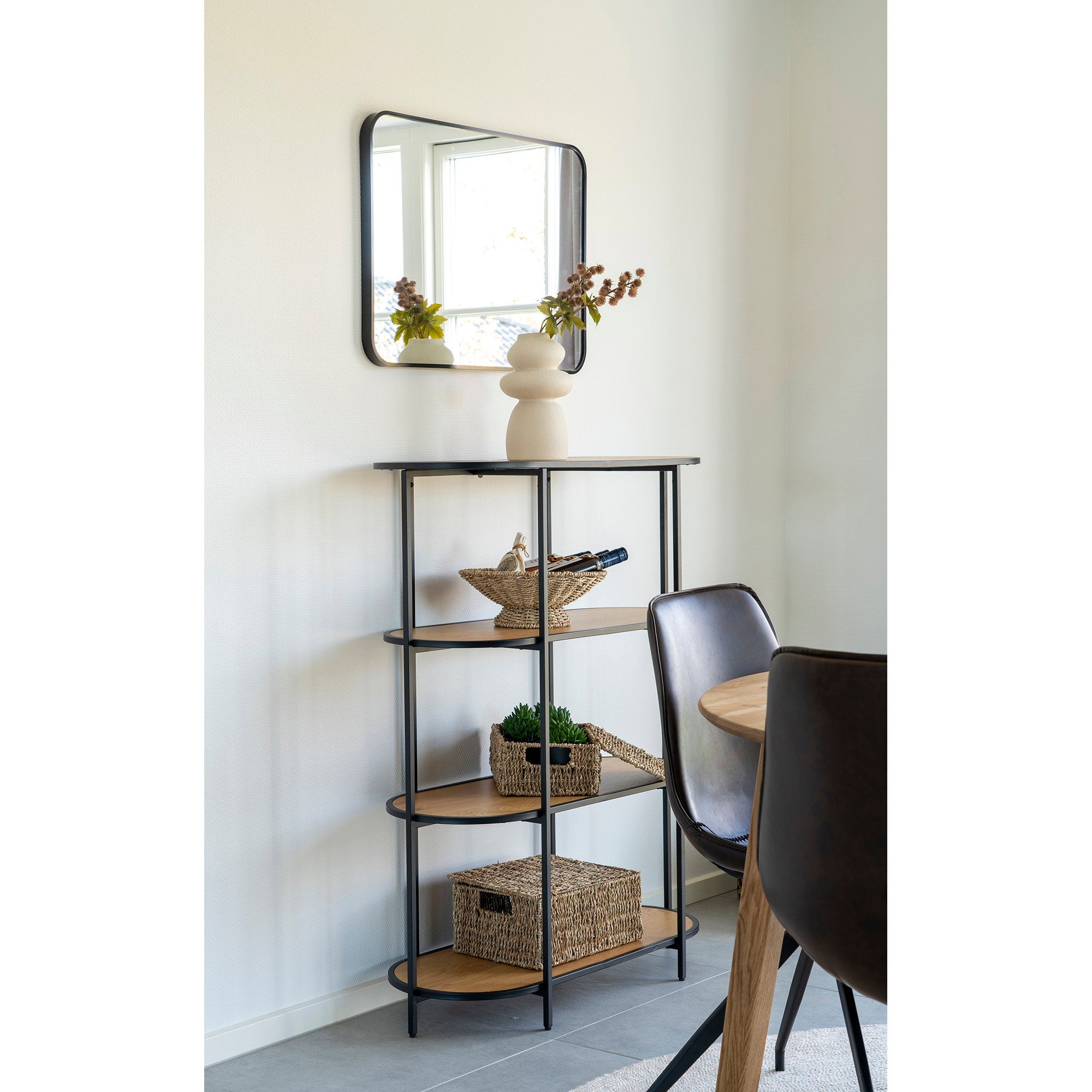 Madrid Mirror - Aluminum, black 50x70 cm