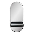Olbia Mirror - Metal shelf, steel, black 25x12x60 cm