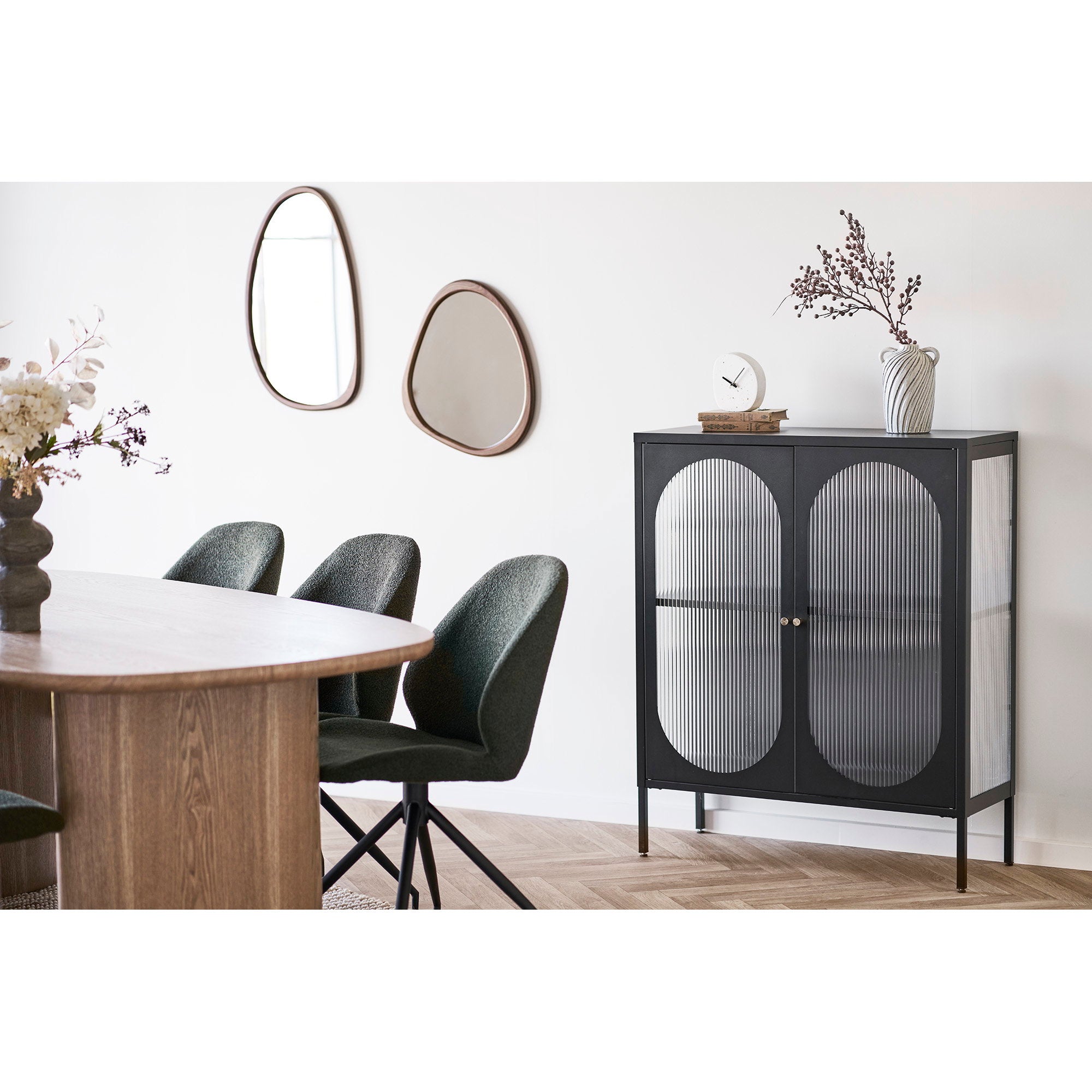 Luxon Spiegel - Organische vorm, houtlook 38,5x64,5 cm