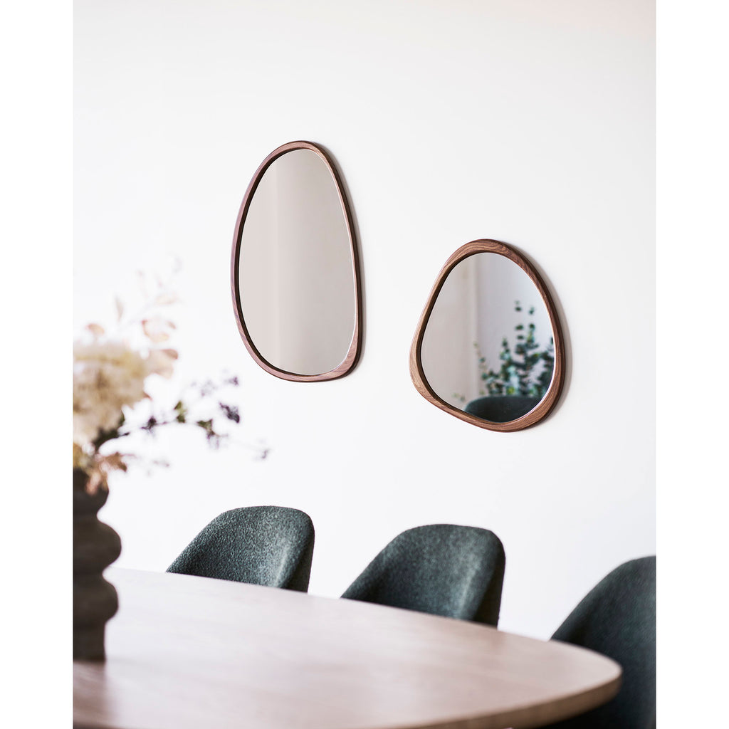 Luxon Spiegel - Organische vorm, houtlook 38,5x64,5 cm