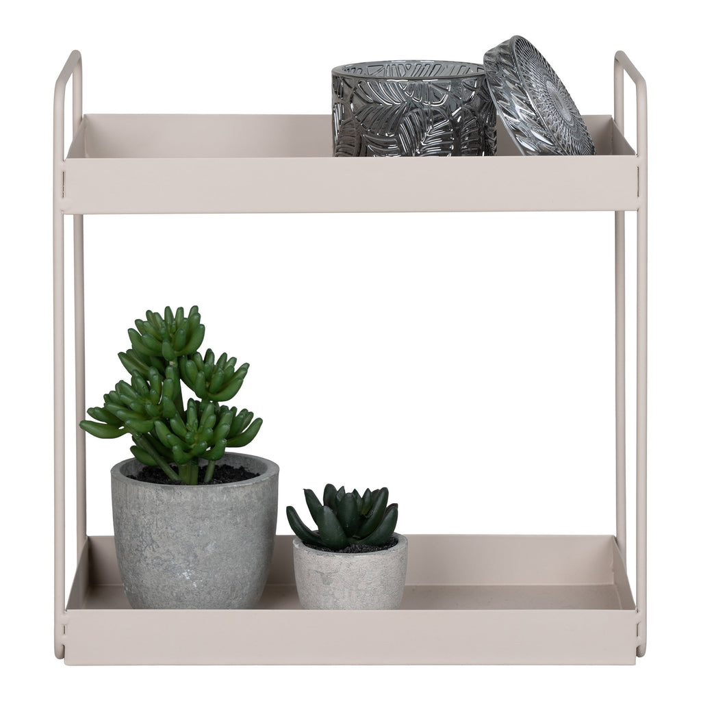 Rabo Staande Plank - Staal, zandkleurig, 2 planken 30x15x31 cm