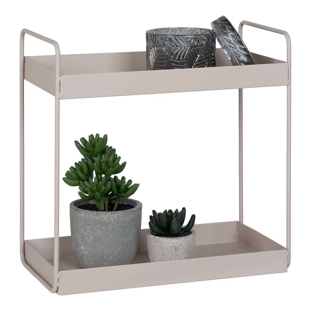 Rabo Staande Plank - Staal, zandkleurig, 2 planken 30x15x31 cm