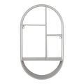 Feira Wall Shelf - Oval, steel, cool grey 35x15x60 cm