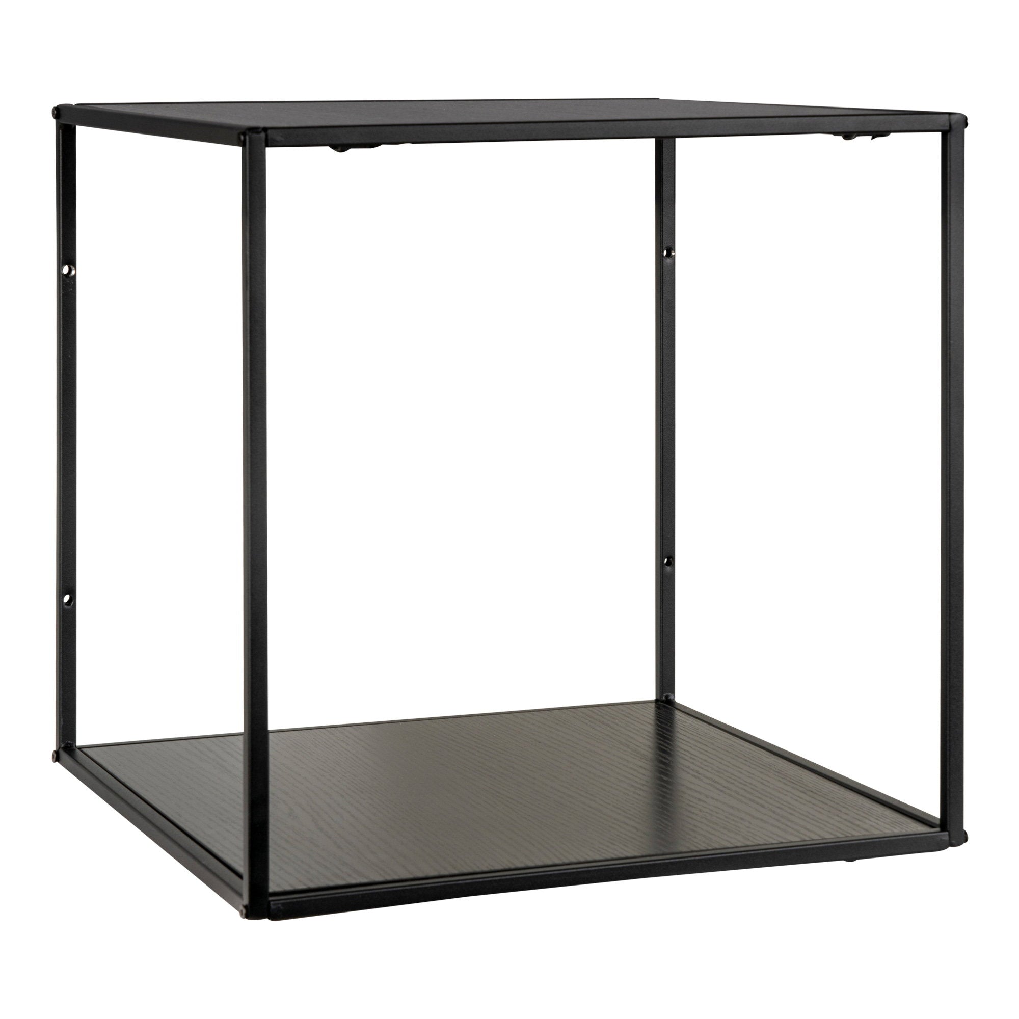 Vita Wandplank - Zwart, zwart frame 36x36x36 cm