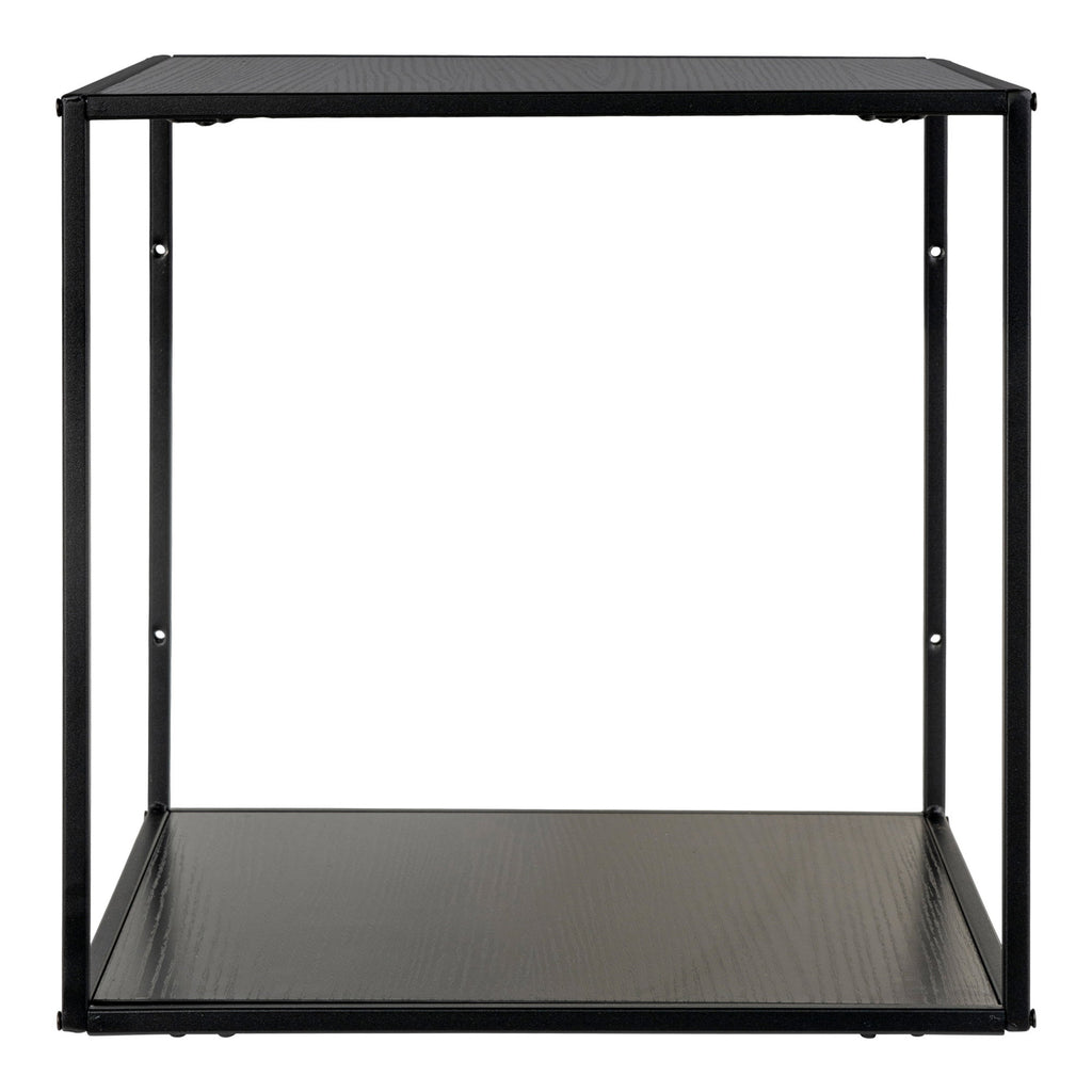 Vita Wandplank - Zwart, zwart frame 36x36x36 cm