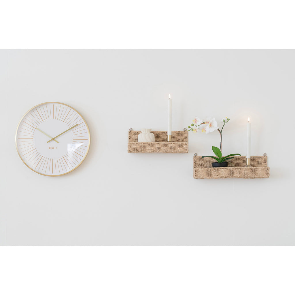 Treviso Wandplanken - Papier, naturel (set van 2)
