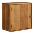 Townsville Wall Shelf with Door - Oak 18x30x30 cm