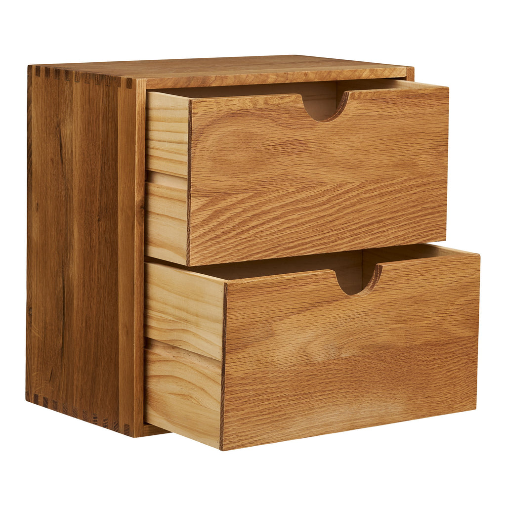 Townsville Wandplank met Lades - Eikenhout 18x30x30 cm