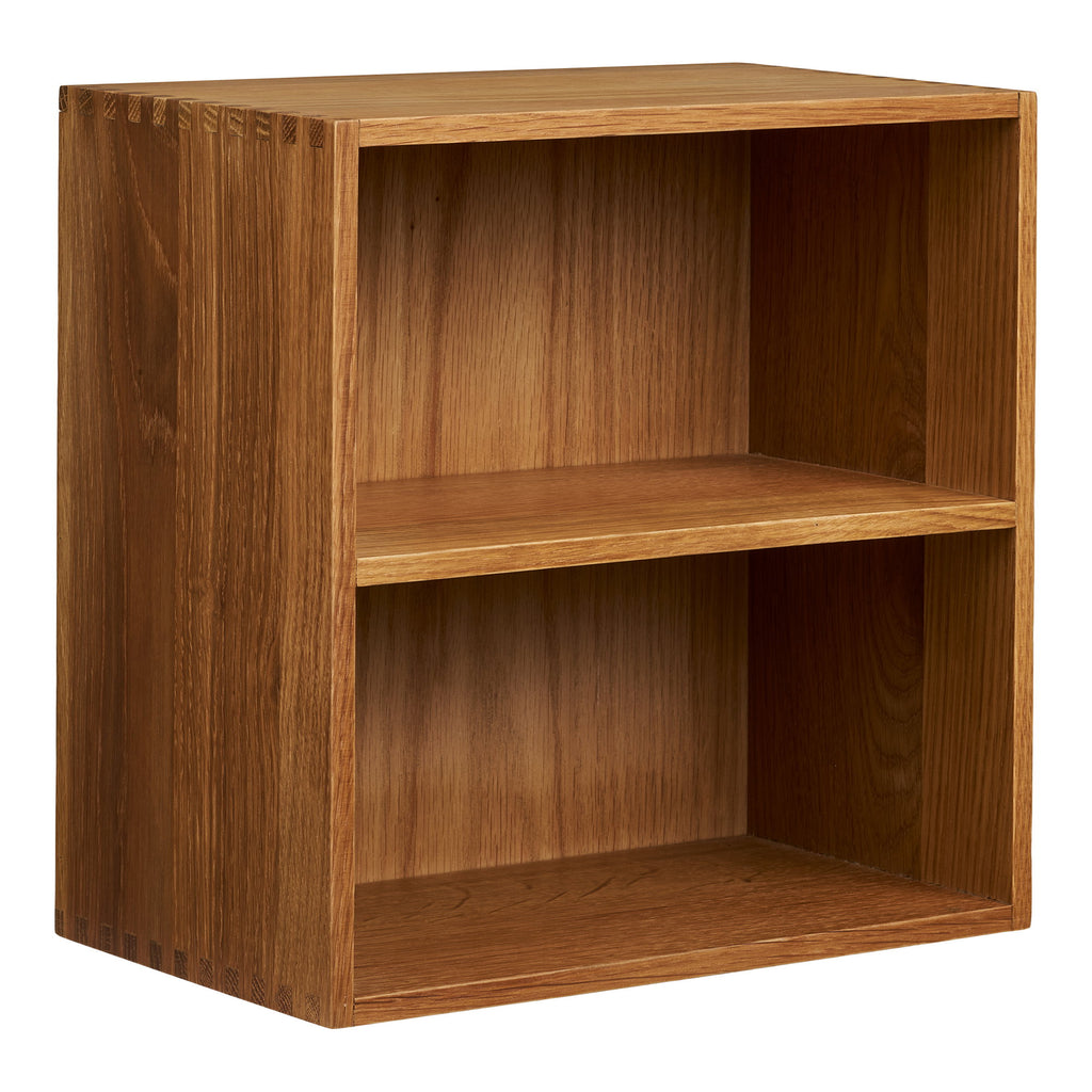 Townsville Wandplank met Verticale Vakken - Eikenhout 18x30x30 cm