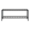 Vita Schoenenrek - Schoenenrek met 2 planken, zwart stalen frame 79x34 cm