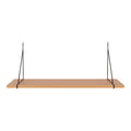 Chiba Wandplank - Essenfineer, zwart stalen frame 80x29 cm