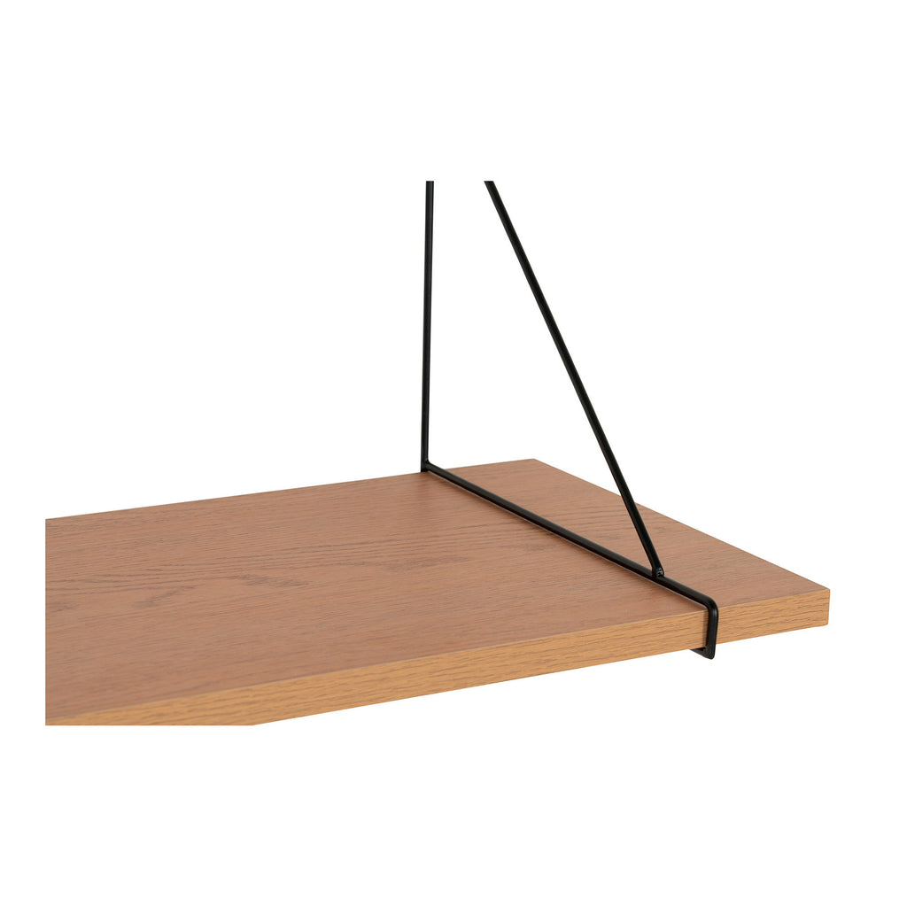 Chiba Wandplank - Essenfineer, zwart stalen frame 80x29 cm