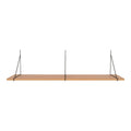 Chiba Wandplank - Essenfineer, zwart stalen frame 120x29 cm