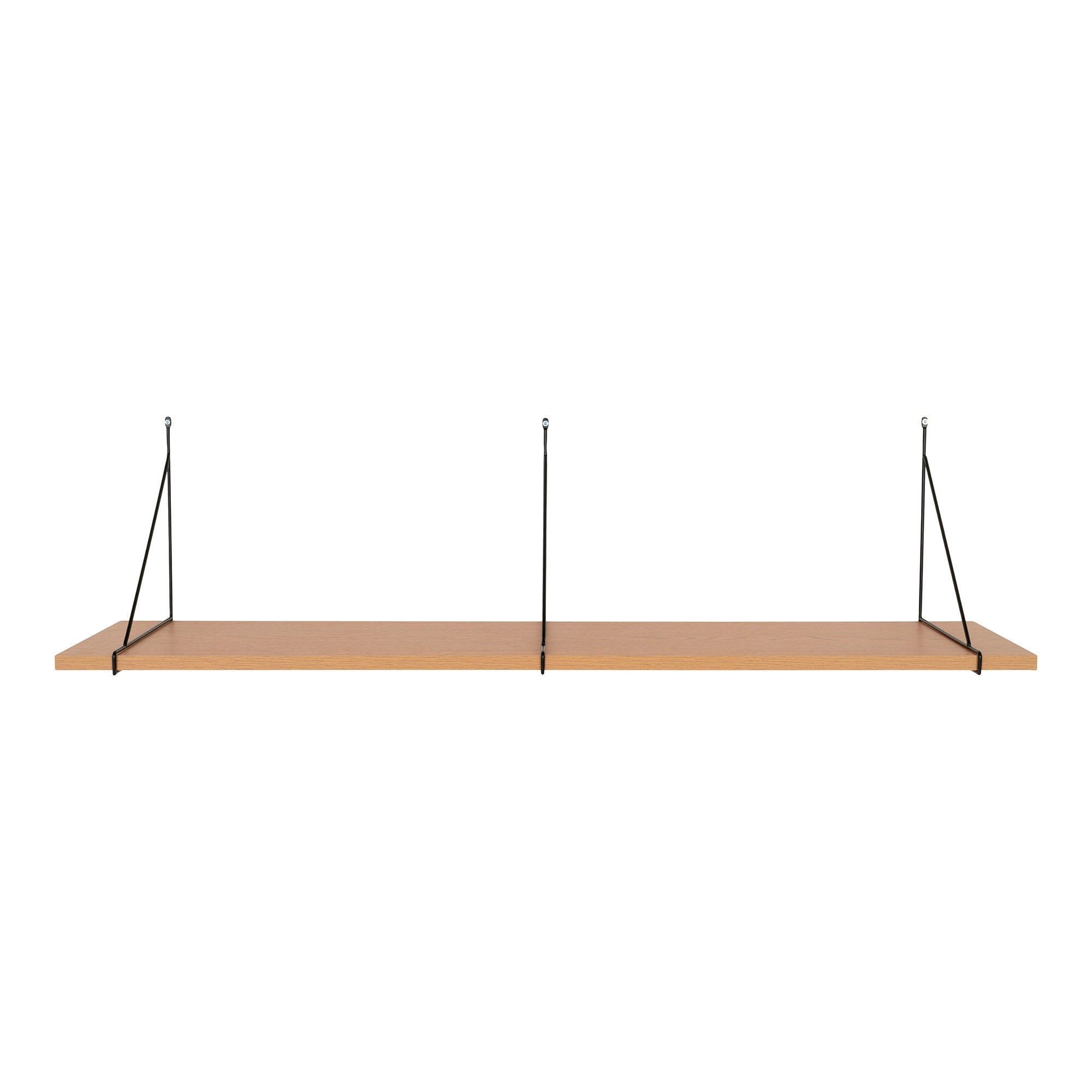 Chiba Wandplank - Essenfineer, zwart stalen frame 120x29 cm