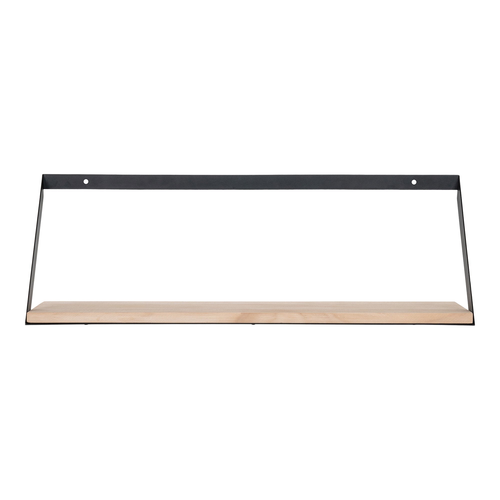 Basel Wandplank - Staal/grenenhout 55x14x18 cm