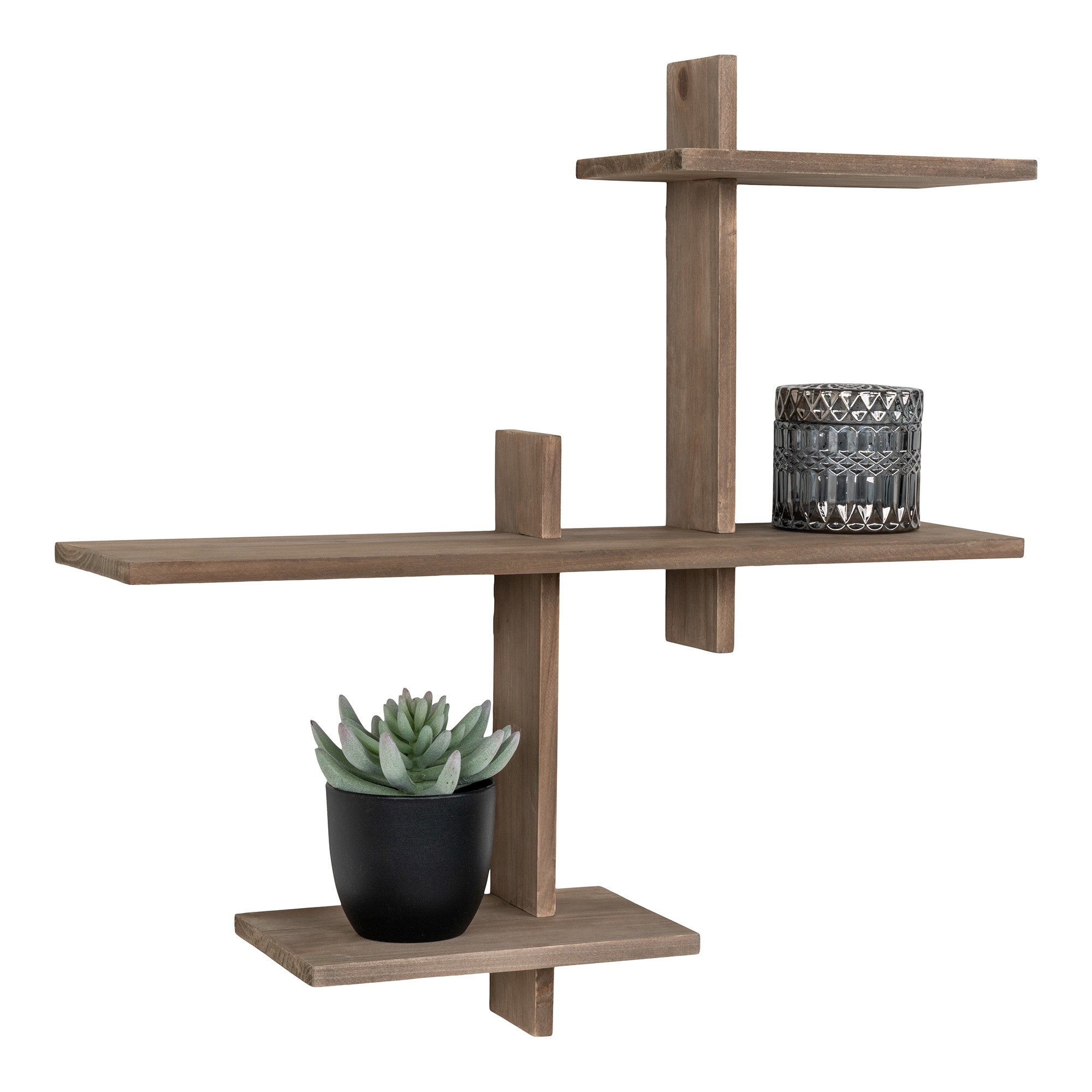 Gavi Wandplank - Grenenhout 55x15x55 cm