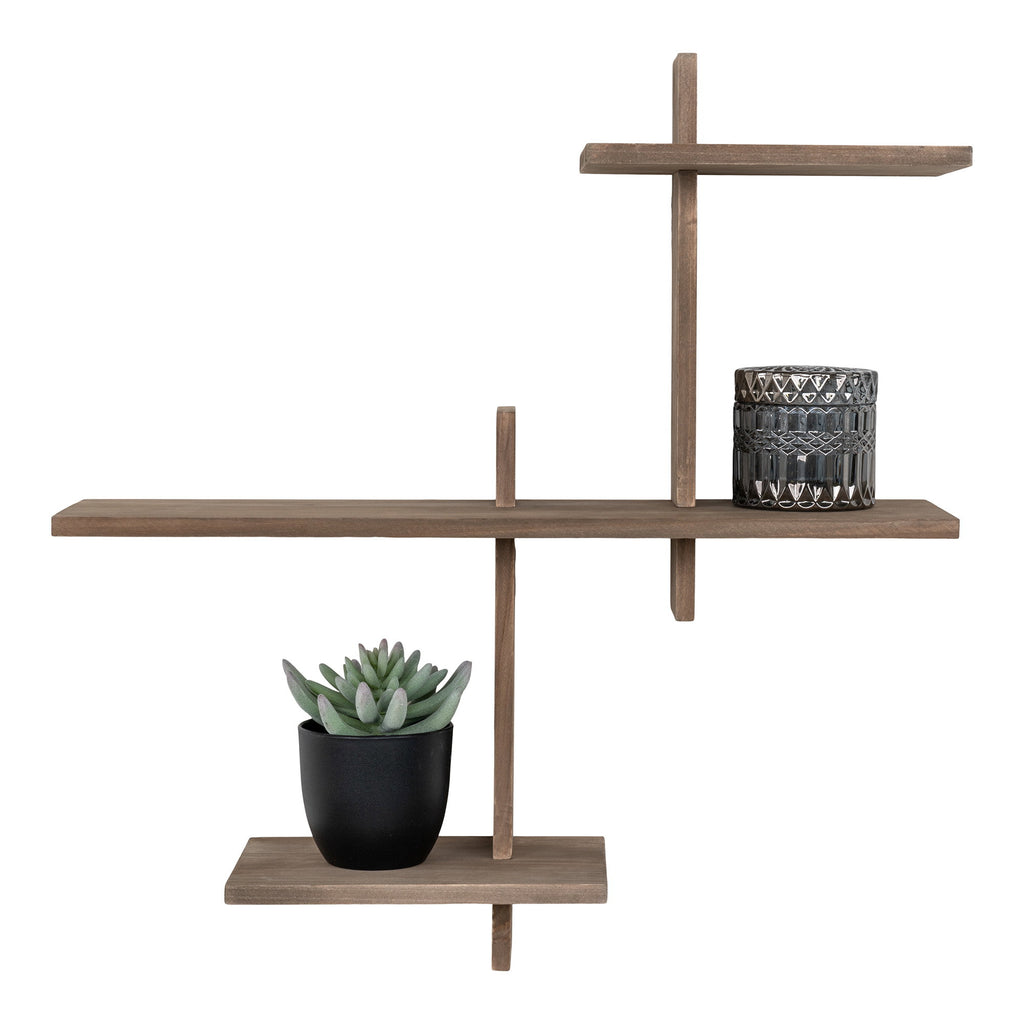 Gavi Wandplank - Grenenhout 55x15x55 cm