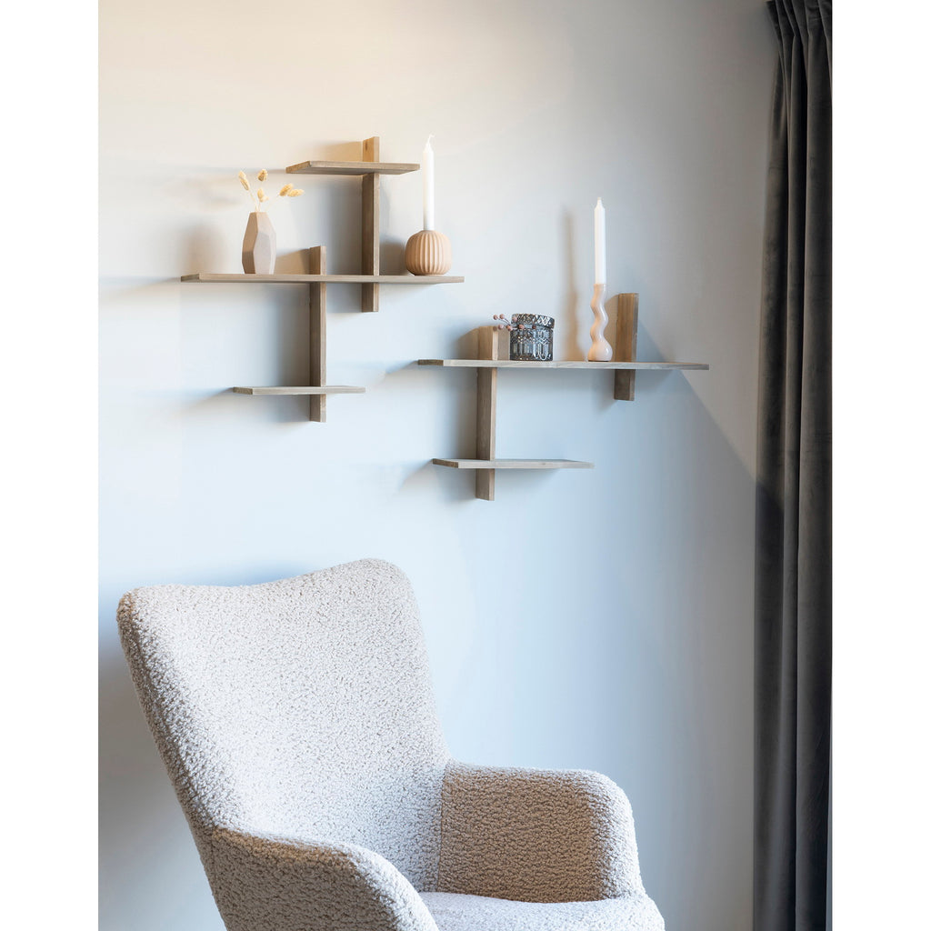 Gavi Wandplank - Grenenhout 55x15x55 cm