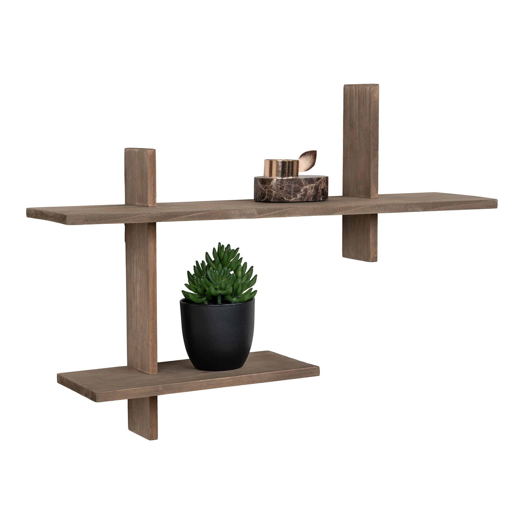Ovada Wandplank - Grenenhout 60x15x44 cm
