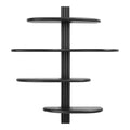 Aliano Wall Shelf - Wall shelf, oak, black, 80x17.5x88 cm