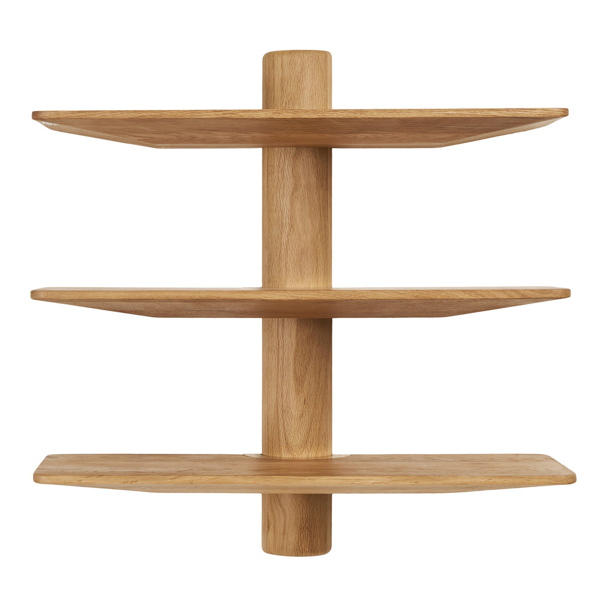 Calcata Wall Shelf - Wall shelf, 3 shelves, oak, 55x22x55.5 cm