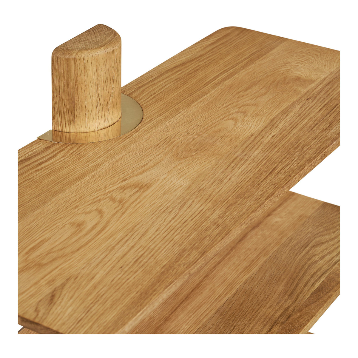 Calcata Wall Shelf - Wall shelf, 3 shelves, oak, 55x22x55.5 cm