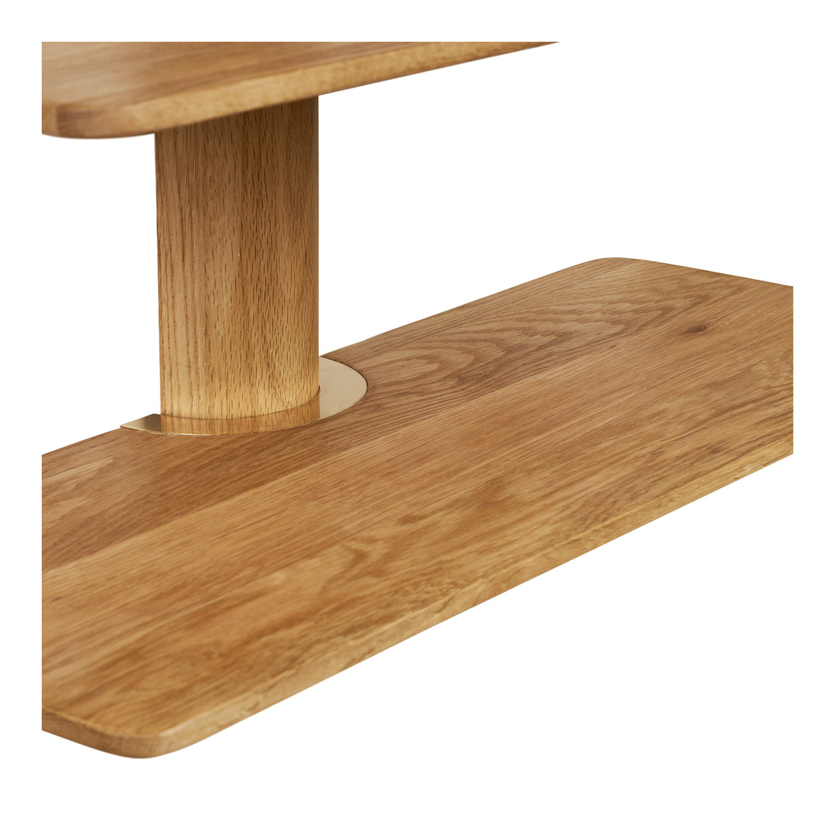 Calcata Wall Shelf - Wall shelf, 3 shelves, oak, 55x22x55.5 cm