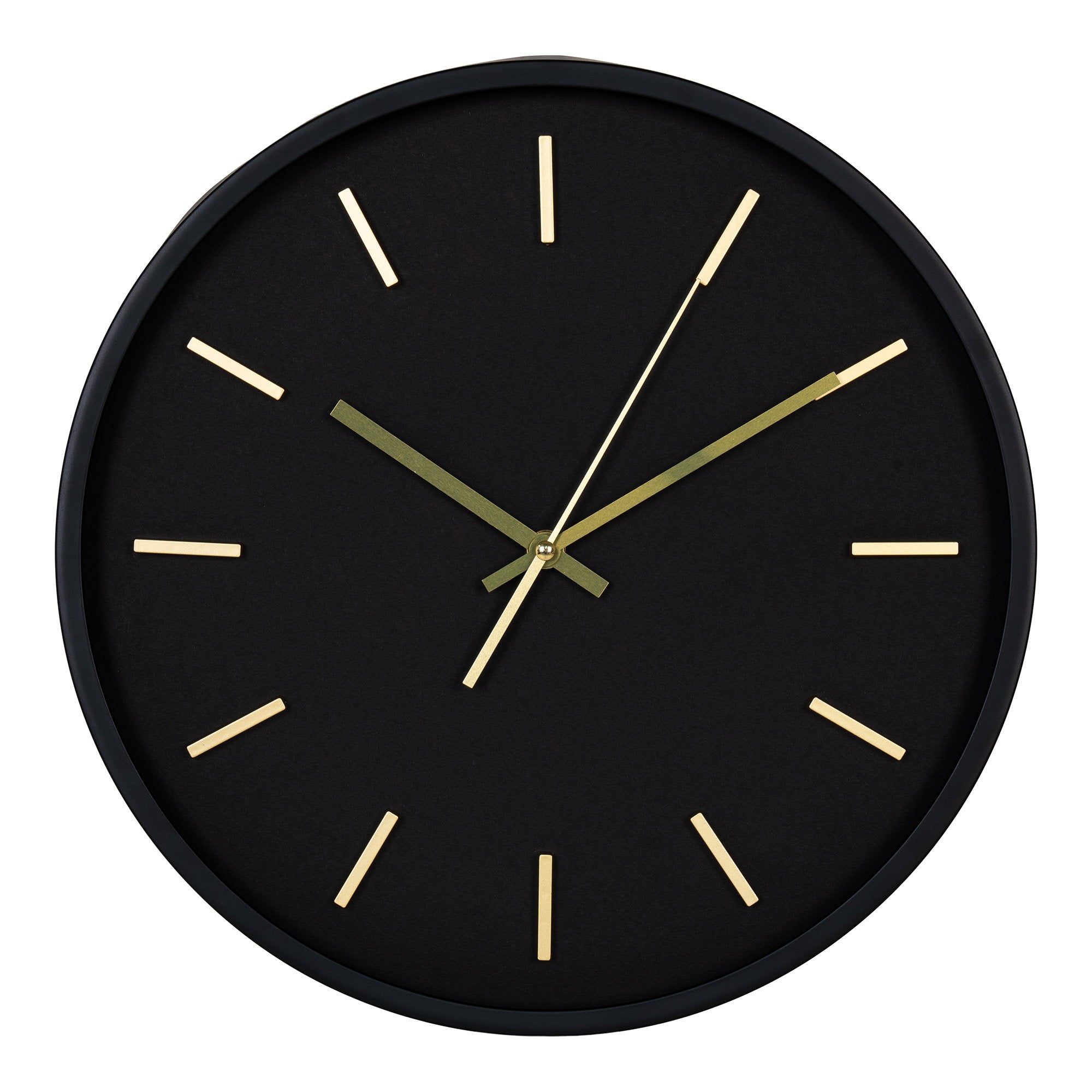 Kensington Wandklok - Zwart, stil uurwerk Ø35 cm