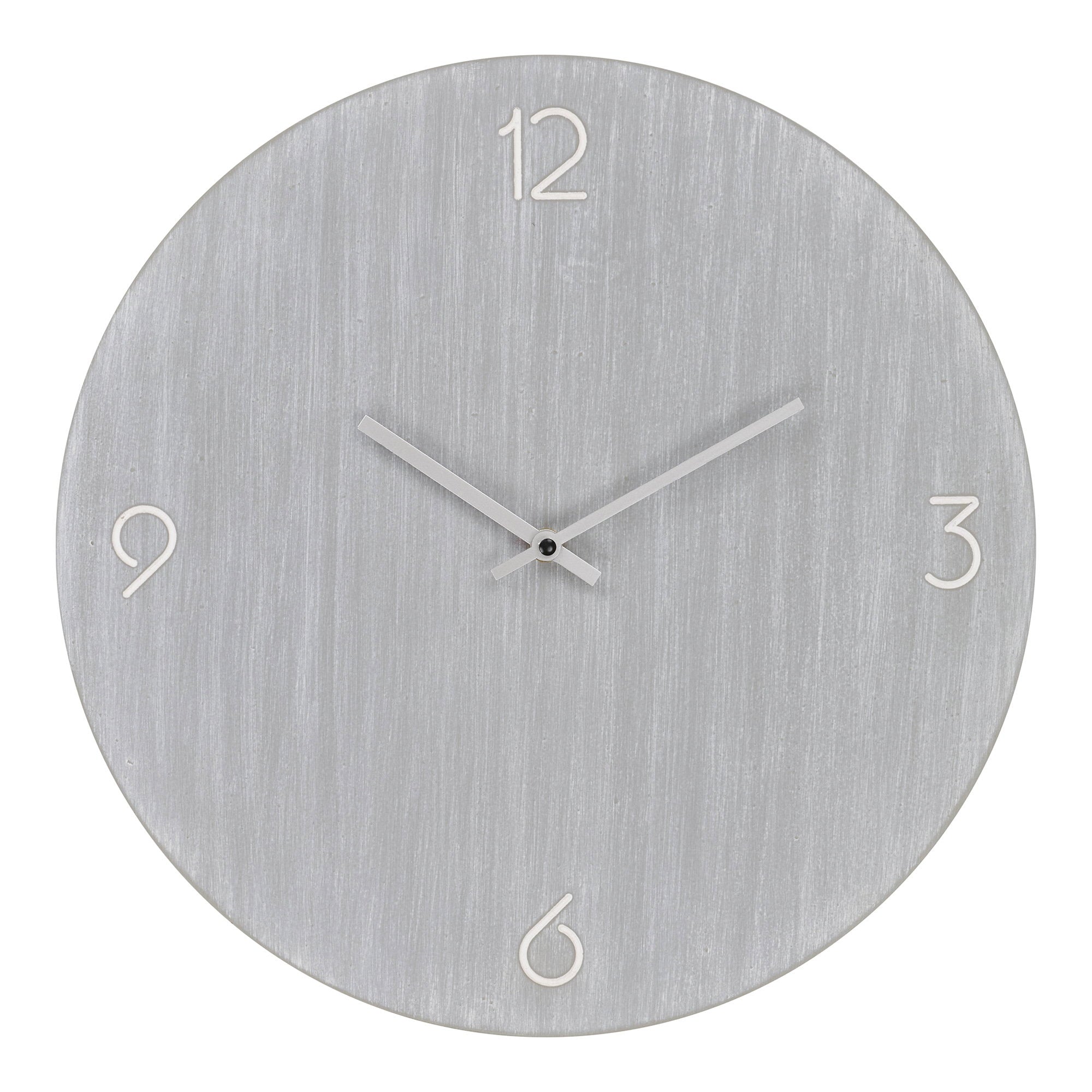 Ravenna Wandklok - MDF, lichtgrijs, stil uurwerk Ø40 cm