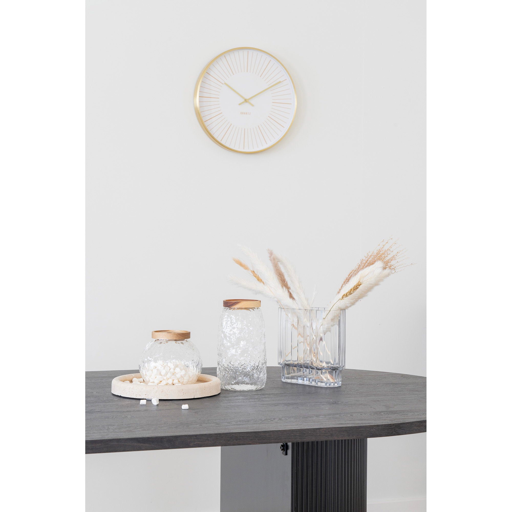 Takamaka Wandklok - Aluminium, goudkleurig, stil uurwerk Ø40 cm