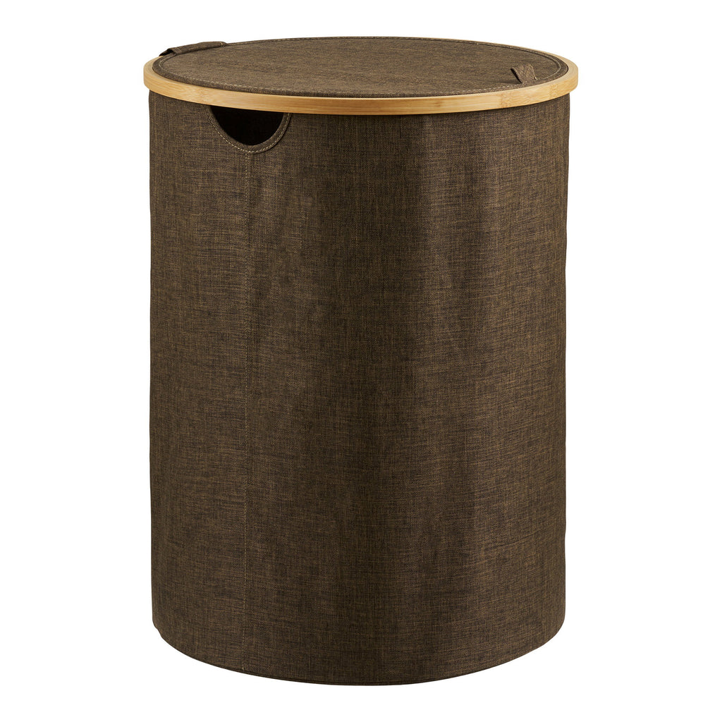 Round laundry basket Noto brown - Ø45x60 cm