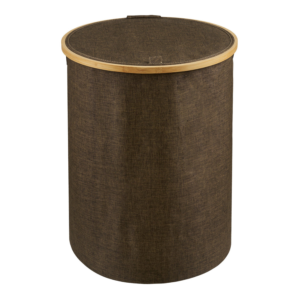 Round laundry basket Noto brown - Ø45x60 cm