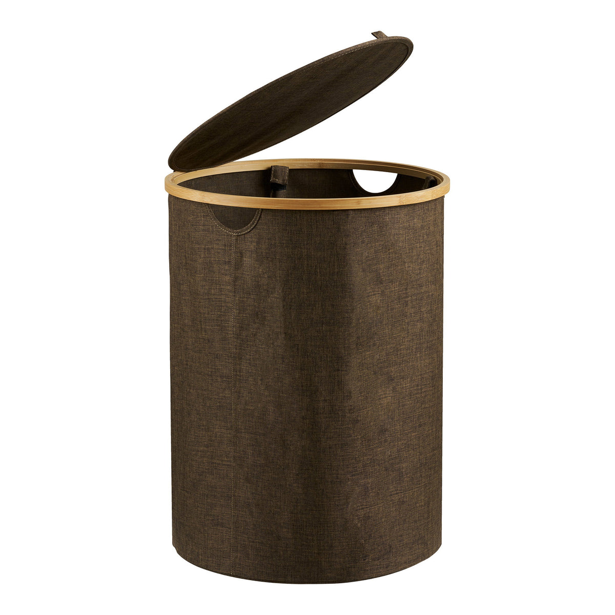 Round laundry basket Noto brown - Ø45x60 cm