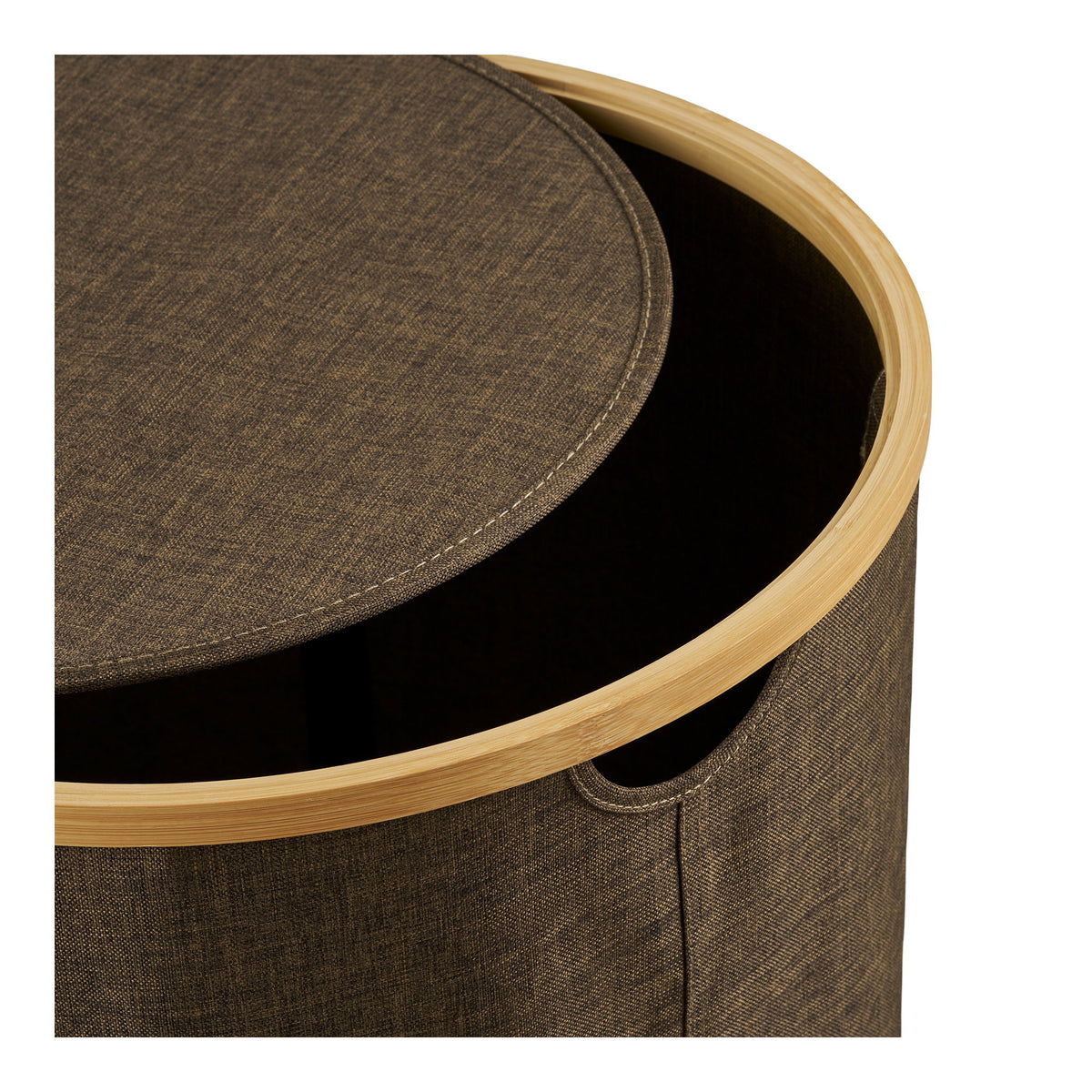 Round laundry basket Noto brown - Ø45x60 cm