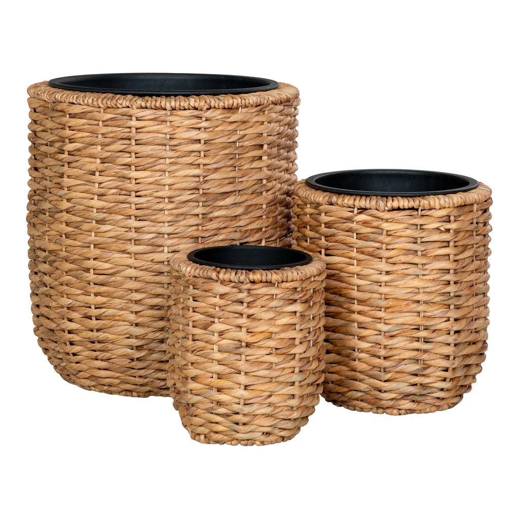 Hanoi Planter - Plant pot, water hyacinth, natural (set of 3)