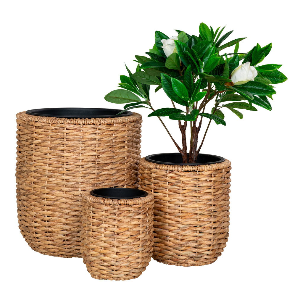 Hanoi Planter - Plant pot, water hyacinth, natural (set of 3)