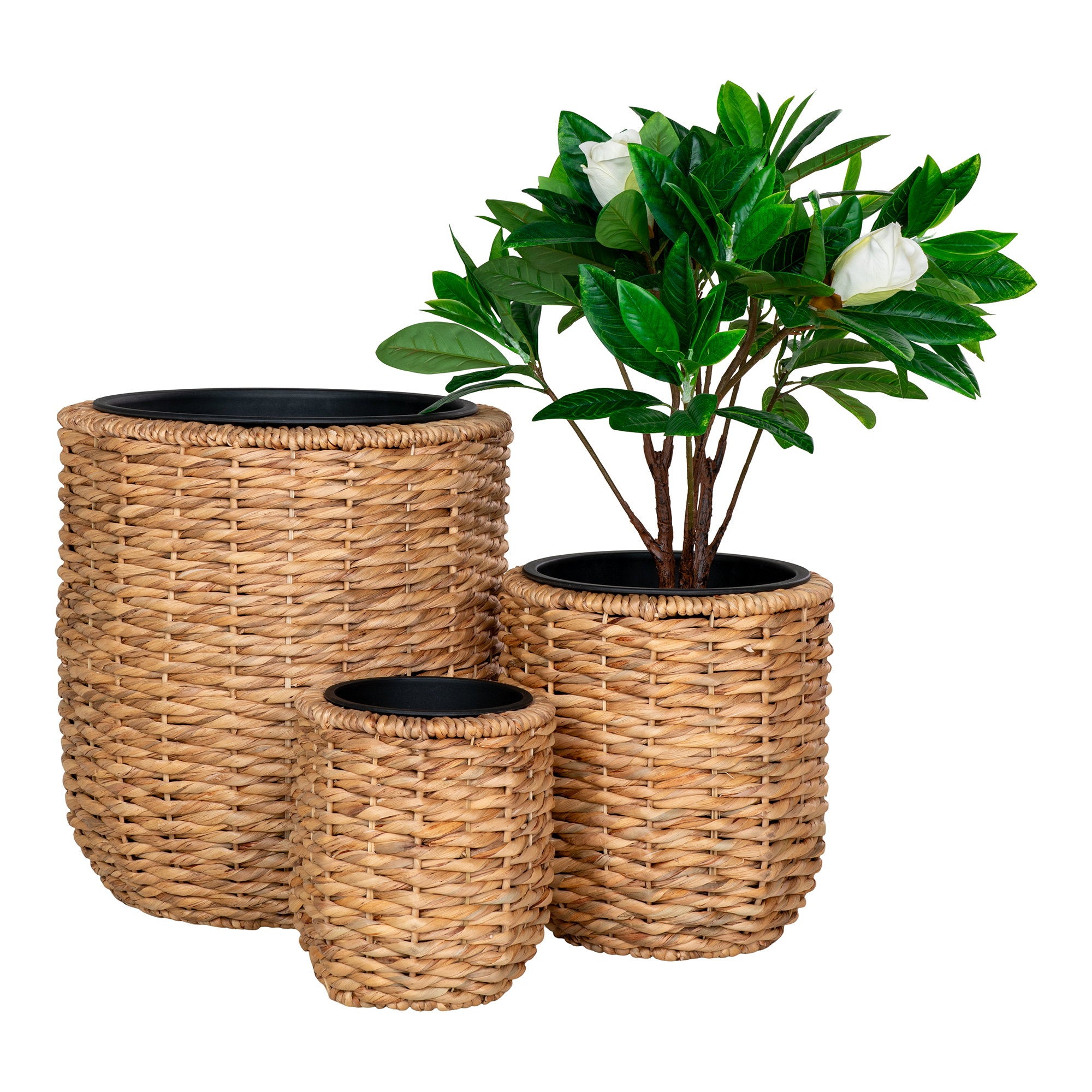 Hanoi Planter - Plant pot, water hyacinth, natural (set of 3)