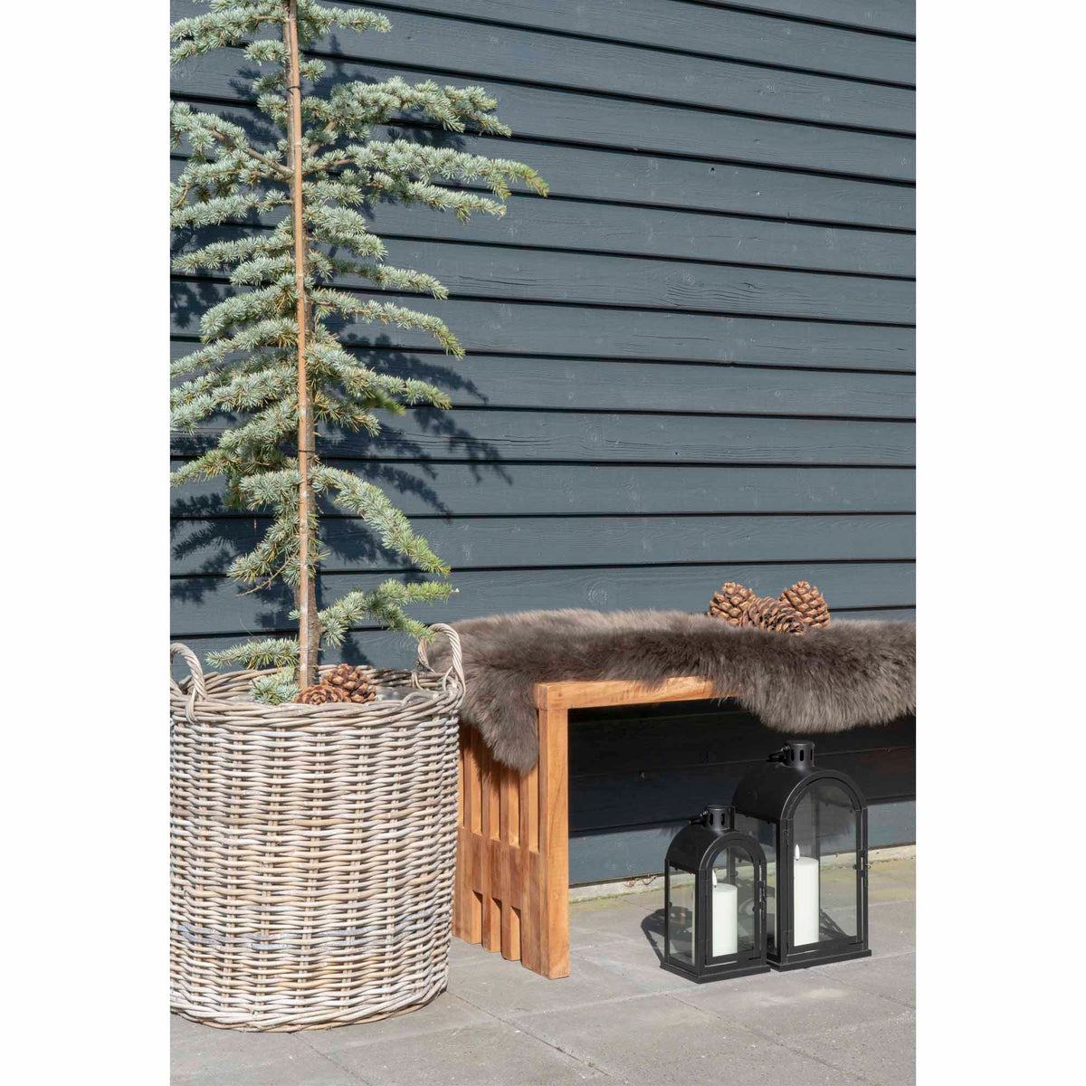 Indo Baskets - Baskets, kubu rattan, natural, set of 2