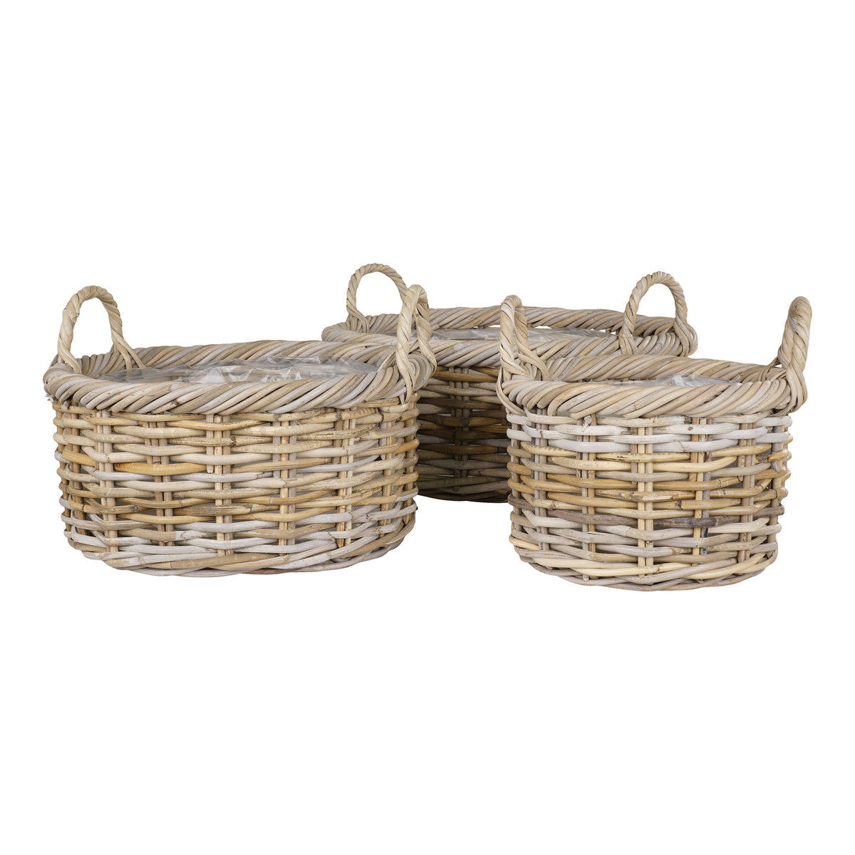 Kuta Baskets - Baskets, rattan, natural, set of 3